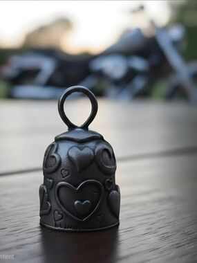 Vintage Celtic Eternal Heart Motorcycle Guardian Angel Good Luck Gremlin Bell. G